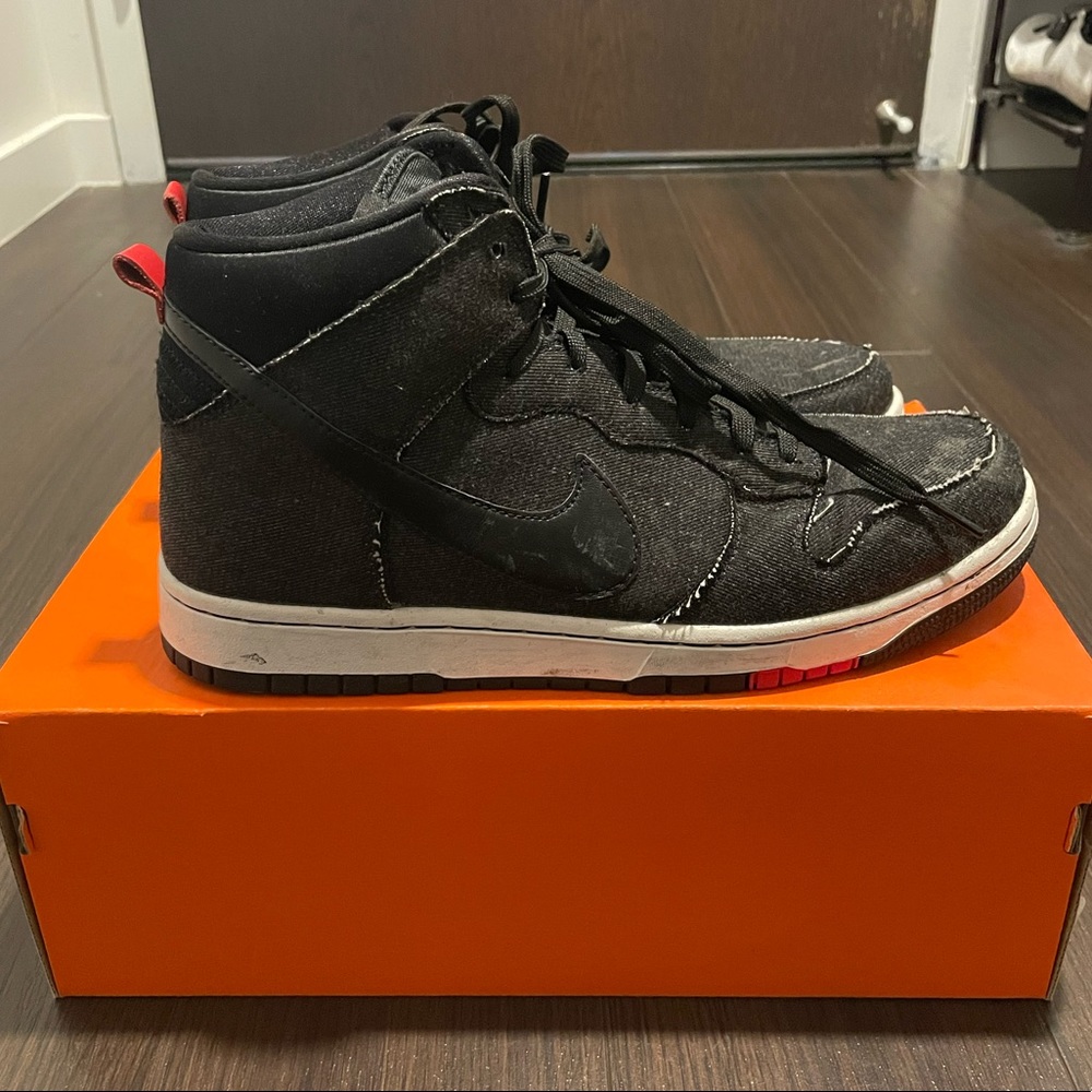 Nike Dunk denim high tops CMFT. Men’s size 10